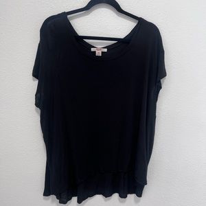 Mossimo Black Plus Size V-neck T-Shirt Size XXL